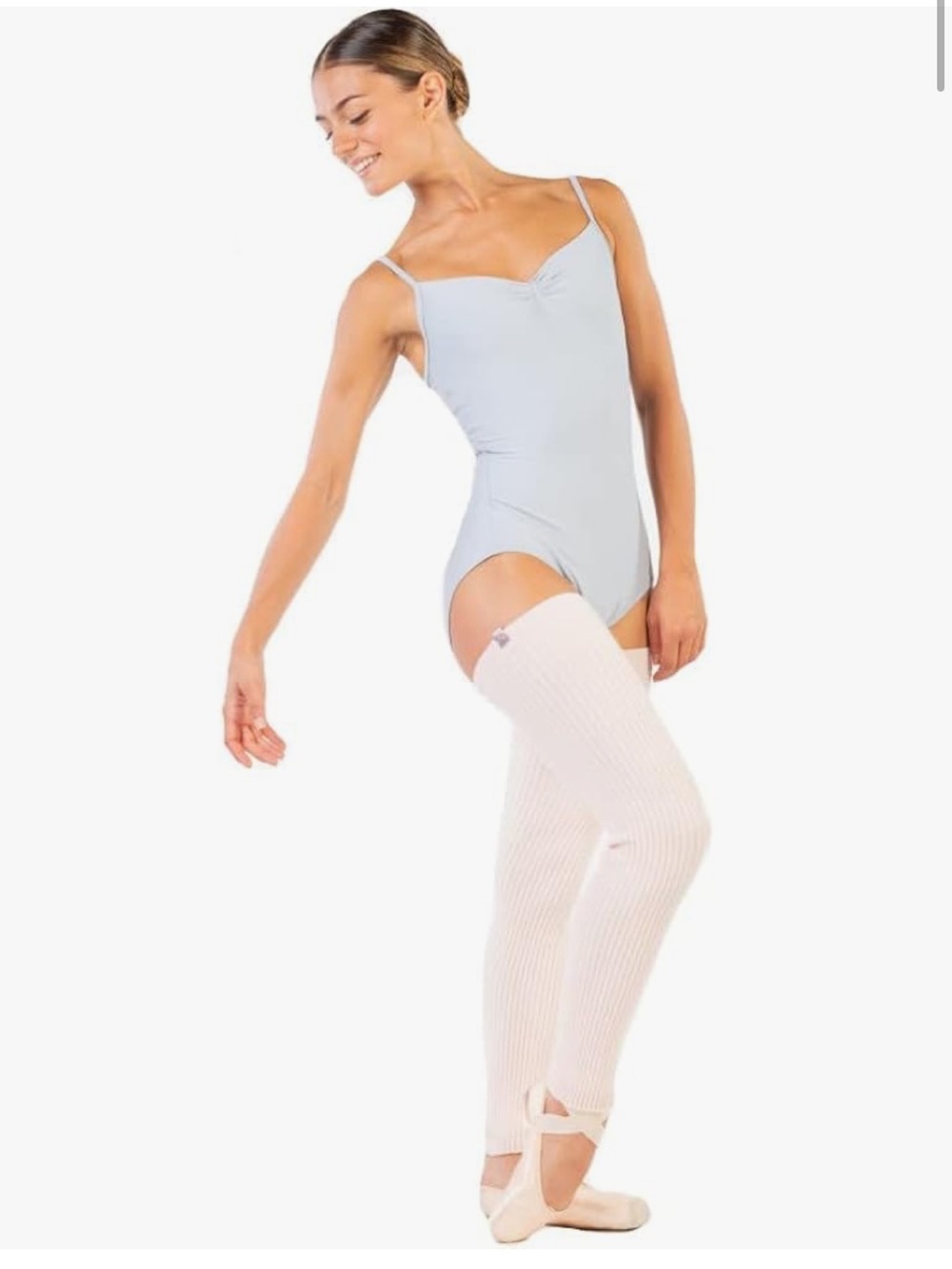 NWT Harmonie by Capezio Light Pink Ribbed Ballet 36” Legwarmers - One Size